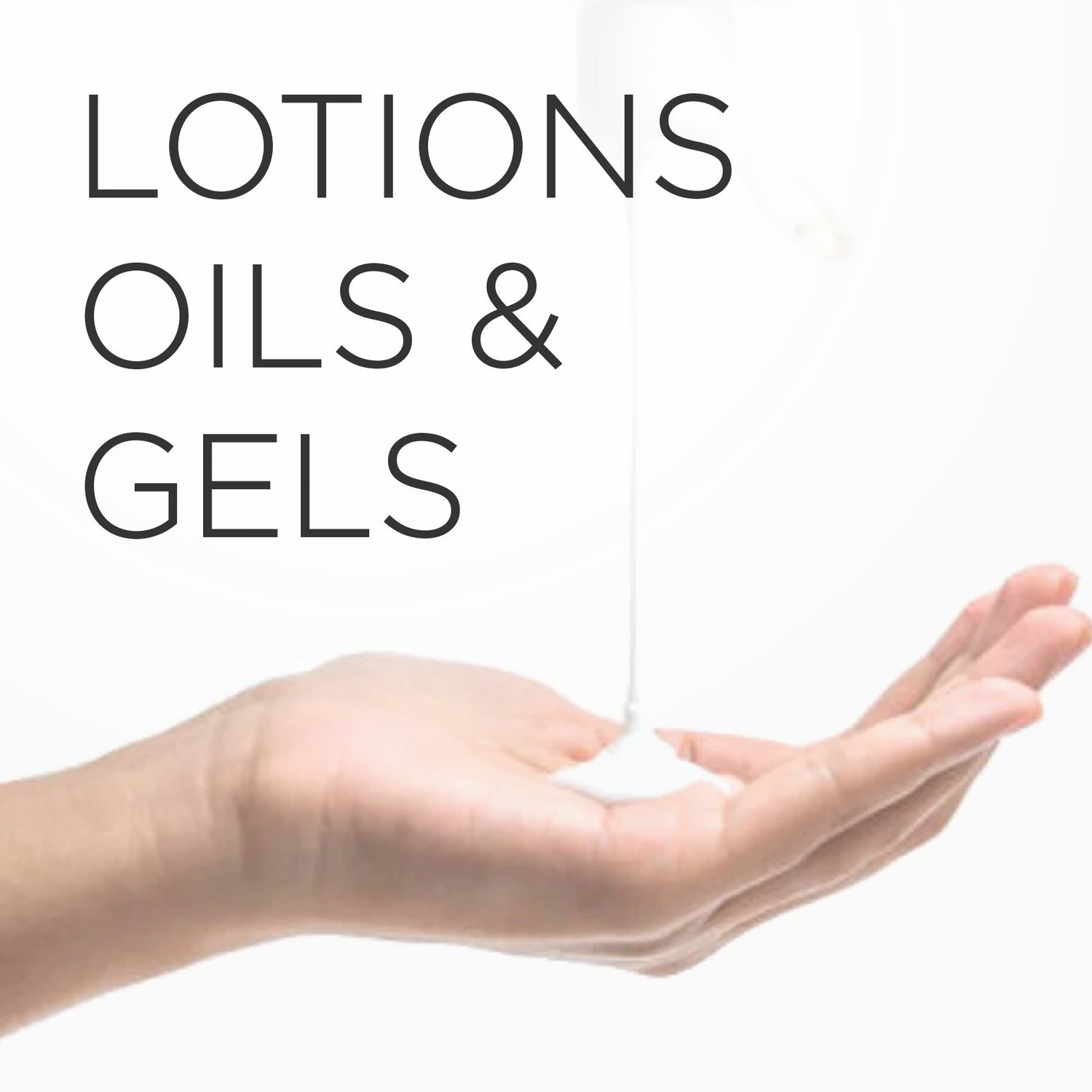 Pouring massage lotion into hand from lotion bottle